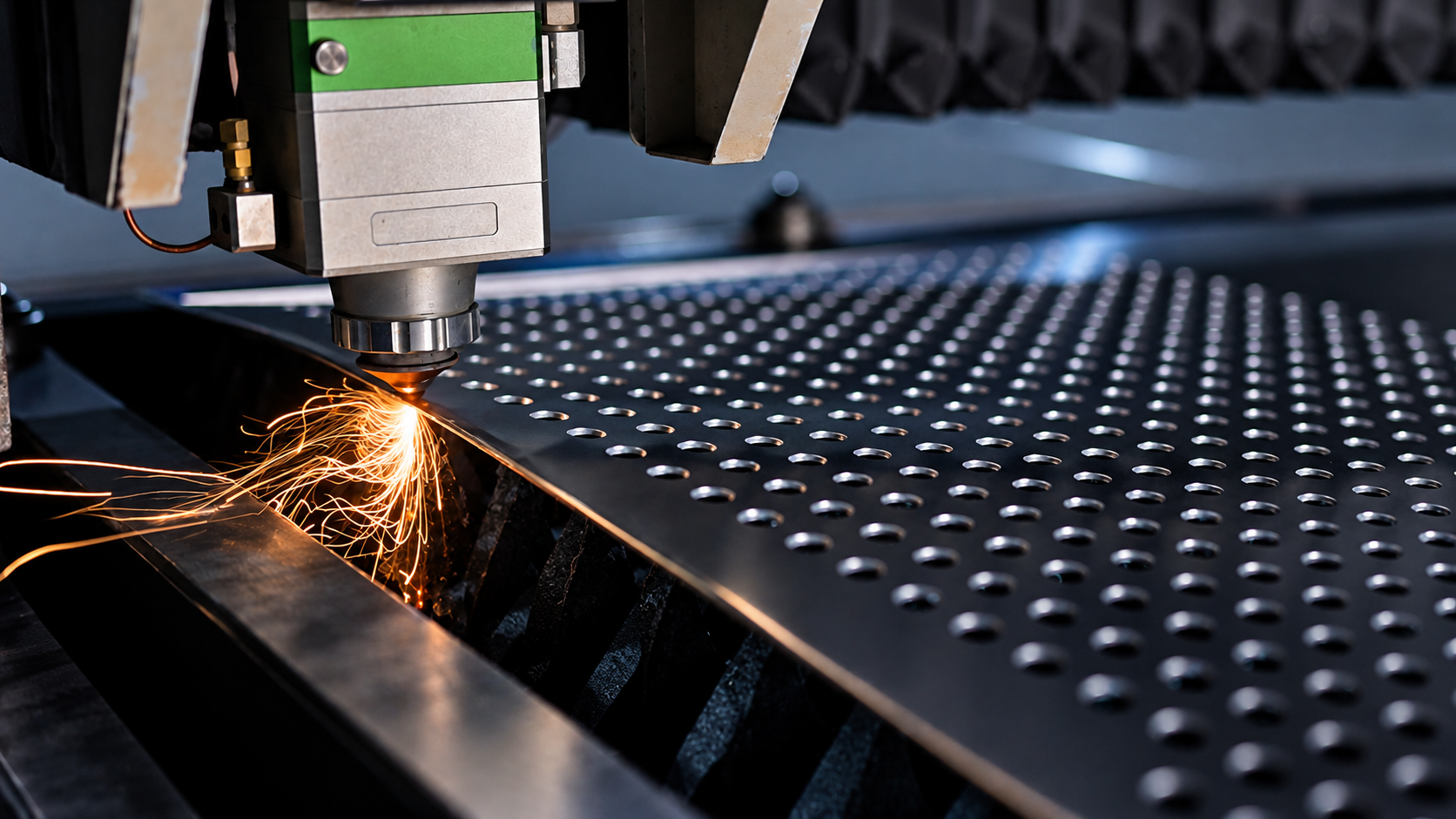 Industrial laser cutting equipment processing metal